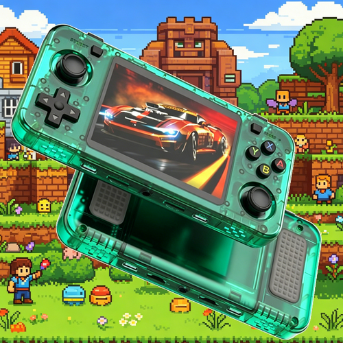 20000+ Games R36H Portable Video Game Consoles Retro Handheld Game Console Green — image 4