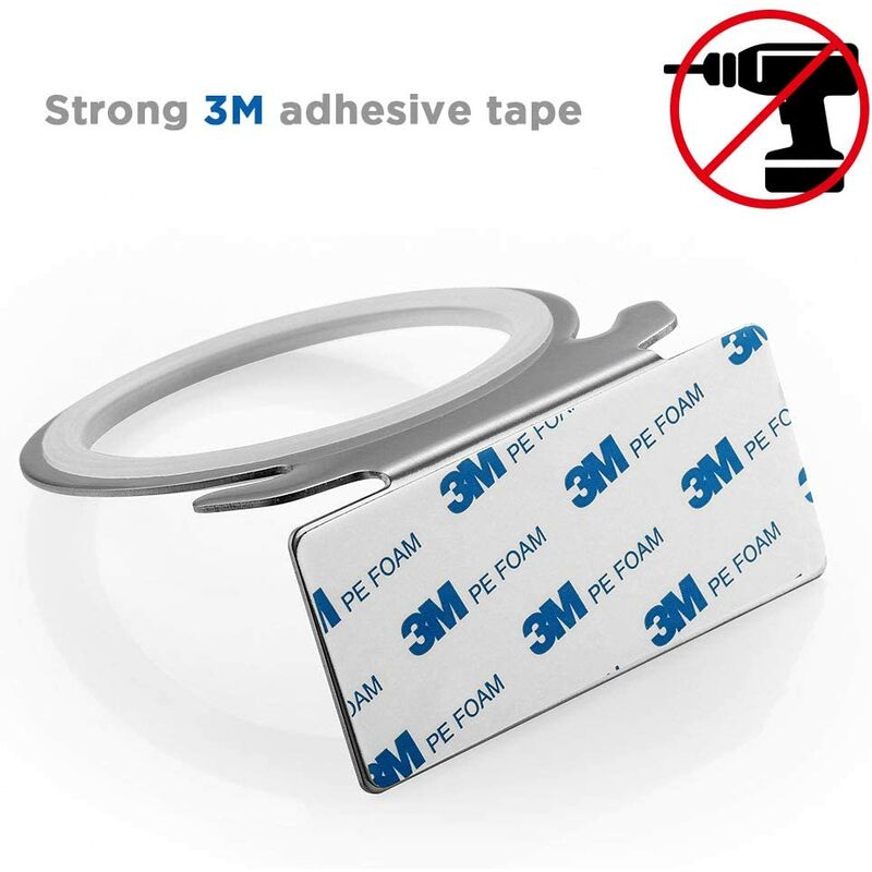 Hair Dryer Holder With Traceless Adhesive, Stainless Steel โ image 2
