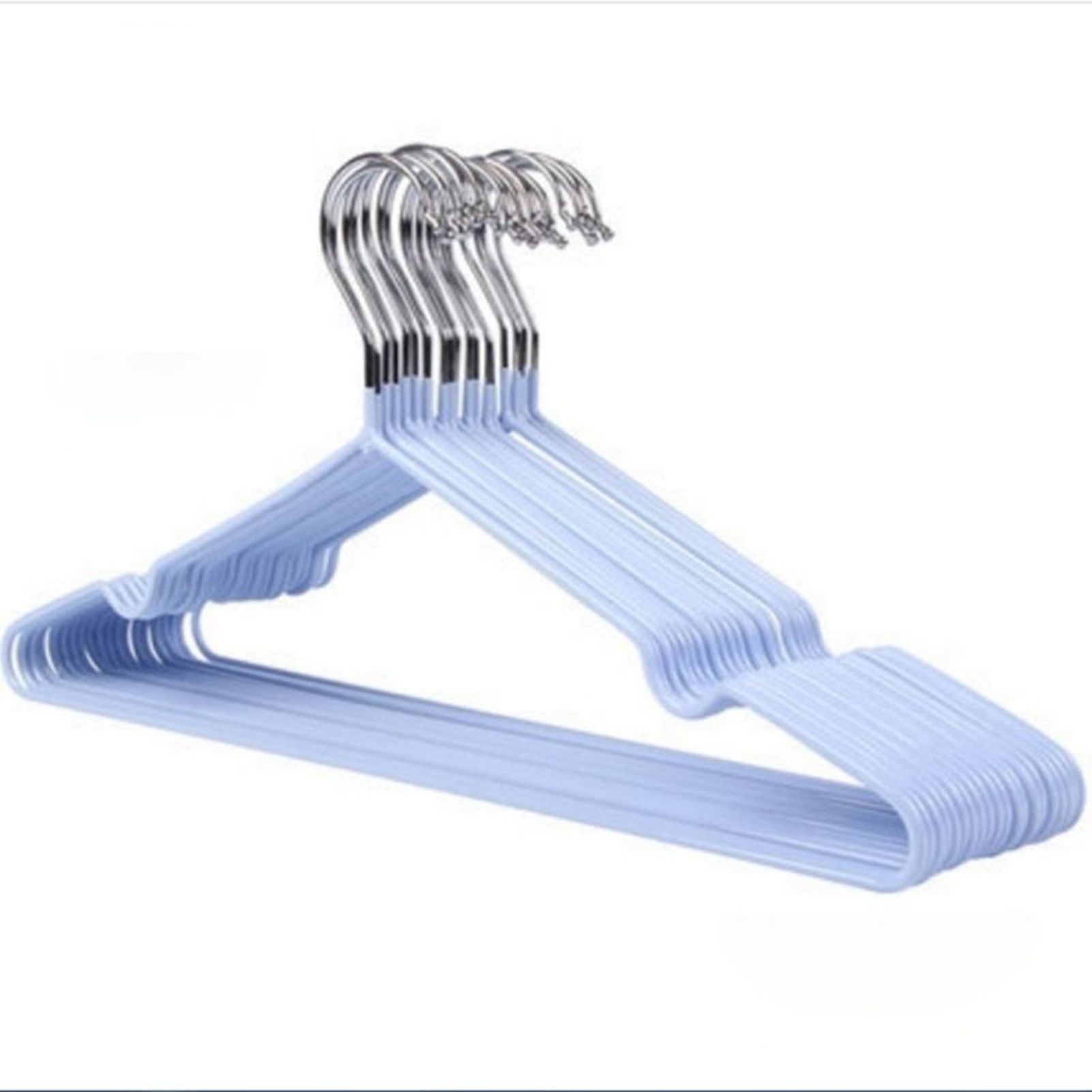 Clothes Hangers Prevent Slip Space Saving Heavy Duty Dry Wet Thick Clothes Hangers for Home Dormitory Blue — image 4