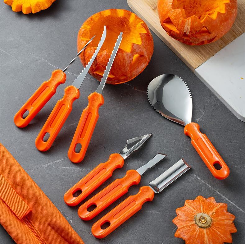 Pumpkin Carving Kit Tools Halloween Pumpkin Decorating Kit Stainless Steel Sculpting Knife for Halloween - 7pcs โ image 4