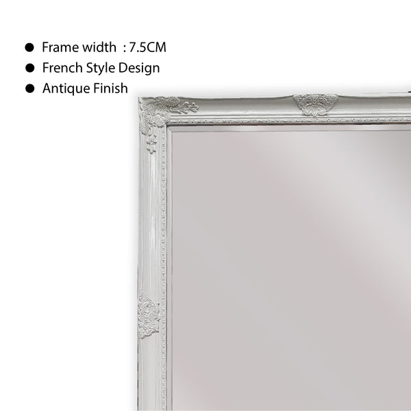 French Provincial Ornate Mirror - WHITE - X Large 100cm x 190cm — image 2