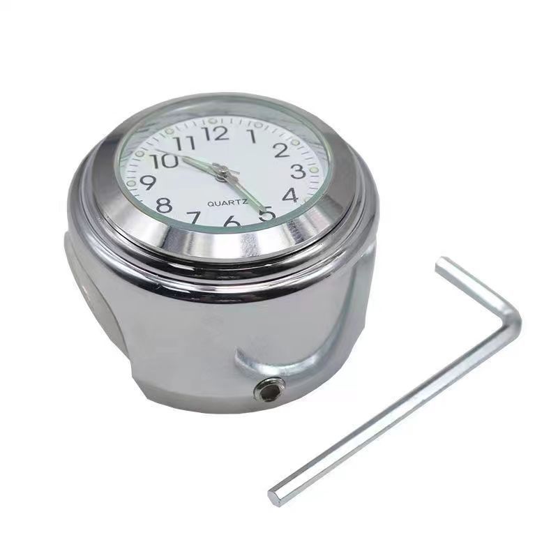 Motorcycle Handlebar Mount Clock,7/8 1" Waterproof Handlebar Dial Clock Watch ,Motorcycle Handlebar Clock & Thermometer