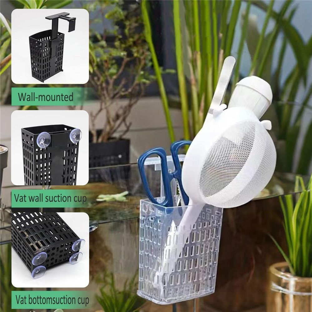 2PCS Adjustable Aquarium Plant Holder, Aquarium Planter Cup Adjustable Thickness to 2.36" Height to 3.9", Fish Tank Plant Holders with Hooks and โ image 4