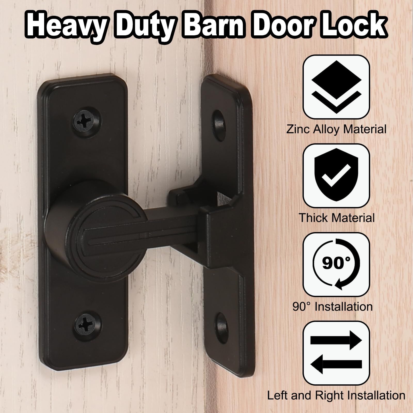 90 Degree Sliding Barn Door Locks — image 3