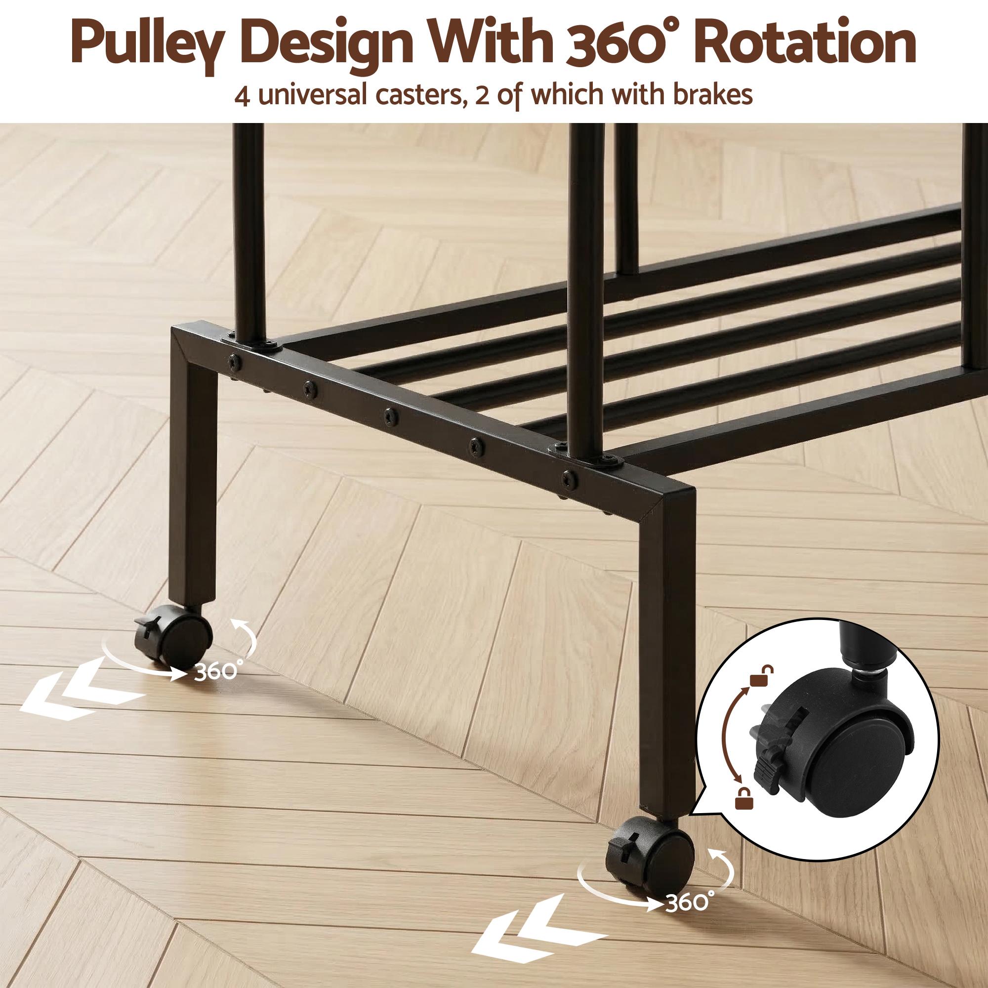 Artiss Clothes Rack Double Rod Airer Rail Coat Stand Hanger Storage Shelf โ image 6