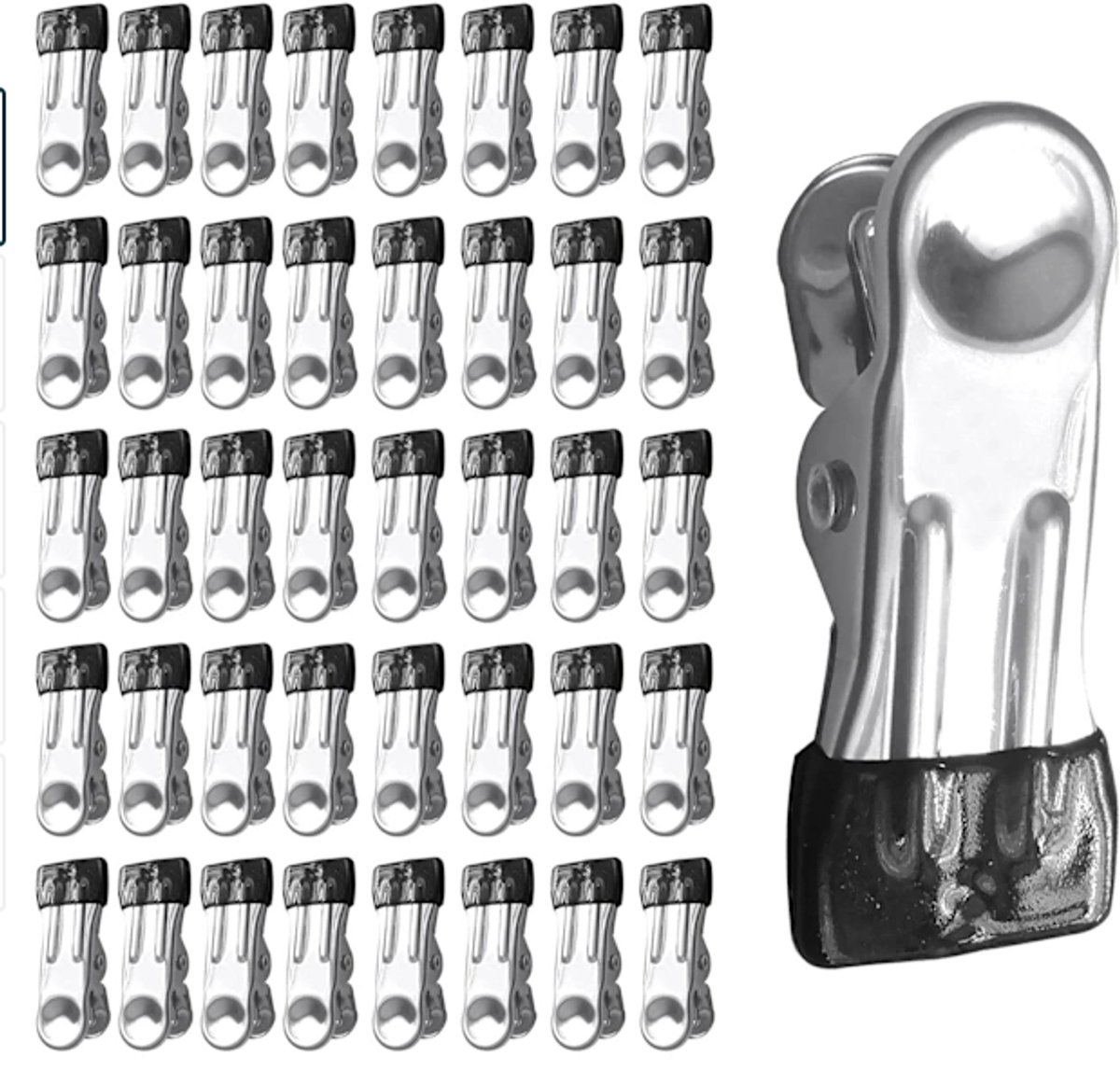 Stainless Steel Clothes Clips 40-piece โ Strong, for outdoor use