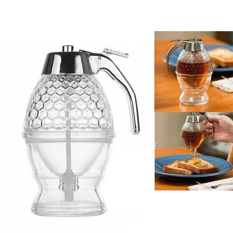 Honey Syrup Dispenser with Stand Bottom Flow Trigger Jar for Kitchen Use — image 6