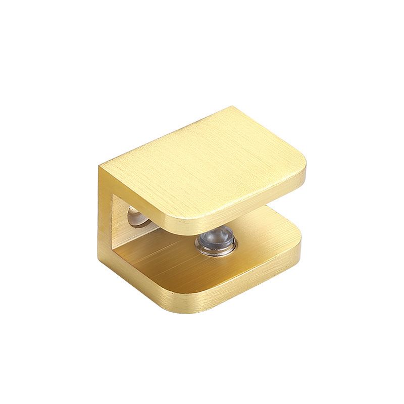 Pack of 4 Brass Glass Clamp, No-drill-on-glass Glass Holder Bracket Clip Support for 10-12mm Glass (Gold, 4) โ image 2