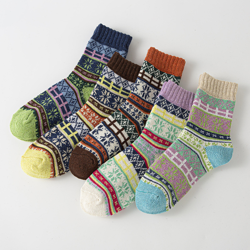 Random Color 10-Pair Women's Vintage Winter Socks - Surprise Mystery Box Bundle โ image 5
