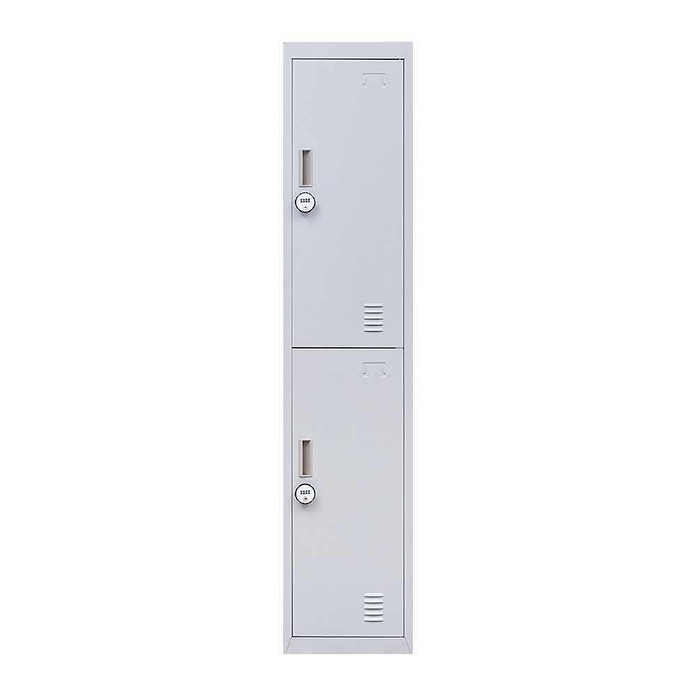 2-Door Vertical Locker for Office Gym Shed School Home Storage — image 6