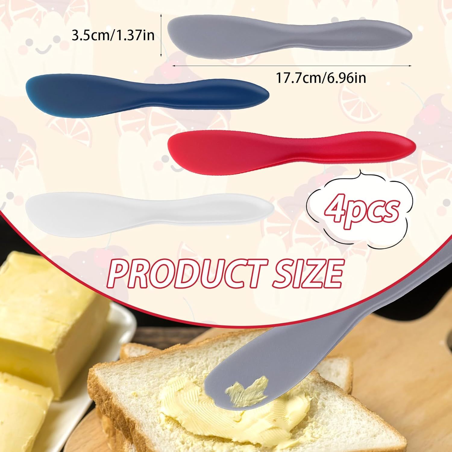 Plastic Multi Purpose Buttering Knife-cutter for Butter — image 3