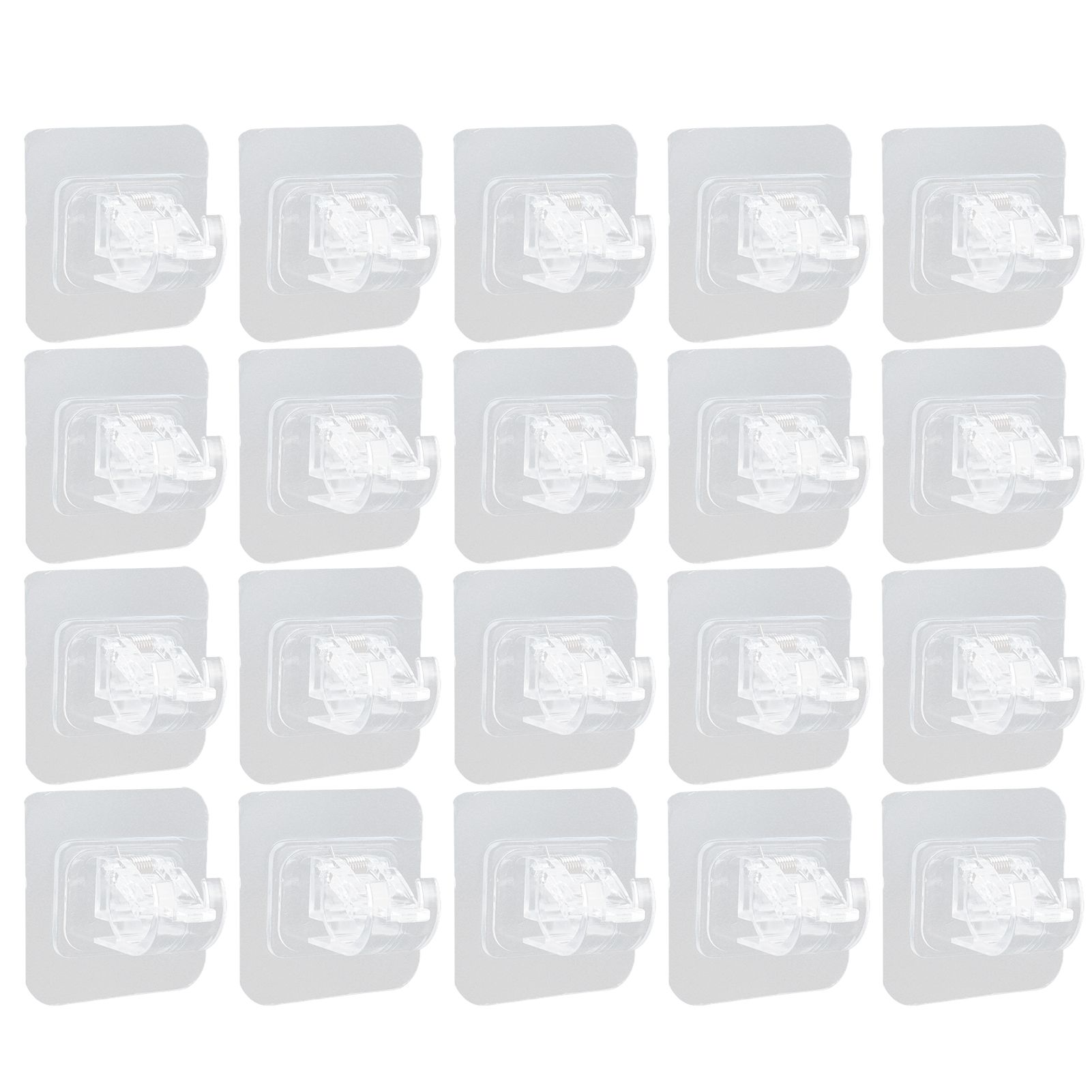 20Pcs Seamless Towel Rod Hook Curtain Rod Hook Fixing Clip for Home Party Gardening — image 2