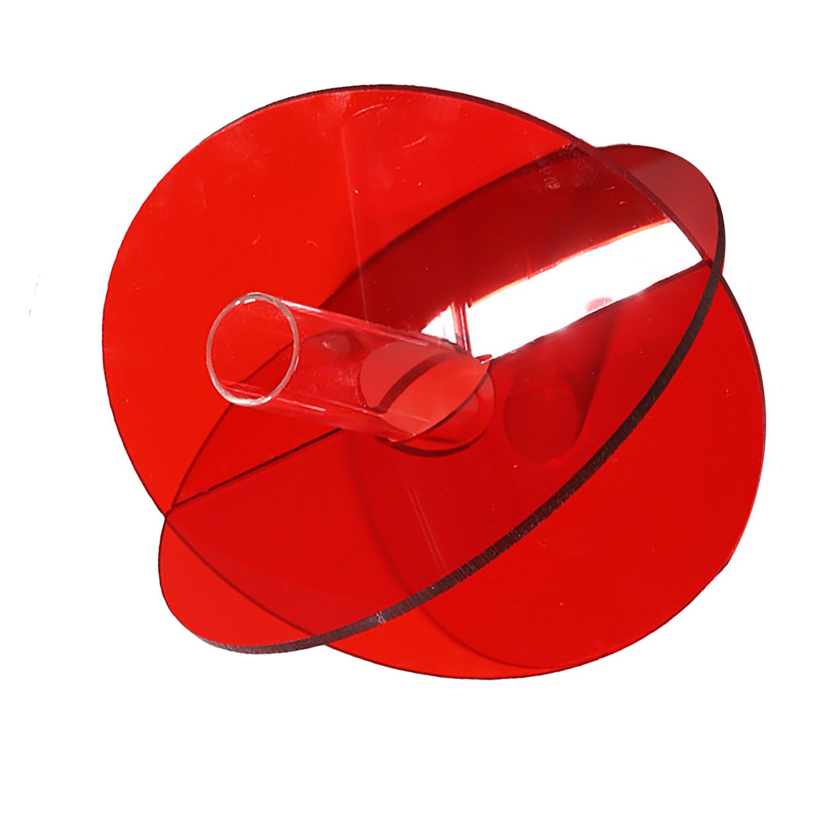 Acrylic Geometric Flower Vase Fine Detail Easy To Clean Acrylic Geometric Minimalist Vase for Living Room Table Disc Red 90g 15x13x2cm โ image 4