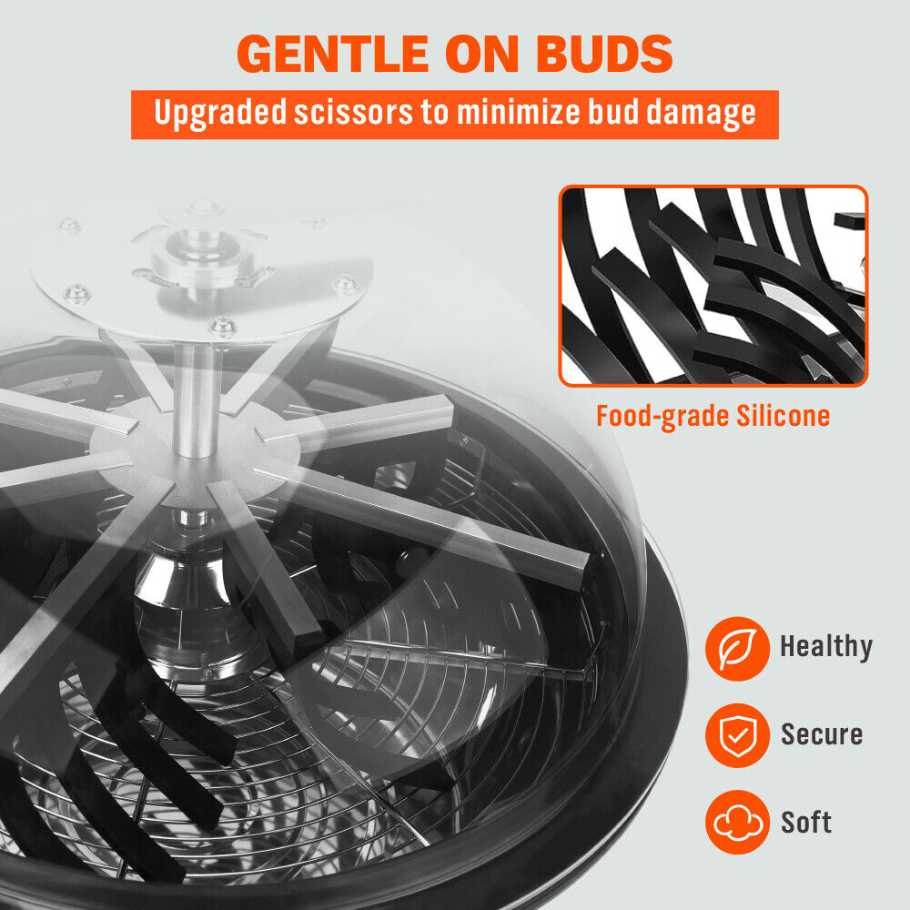 19 inch Bud Leaf Bowl Trimmer Tumble Stainless Steel Blades Twisted Spin Cut — image 6