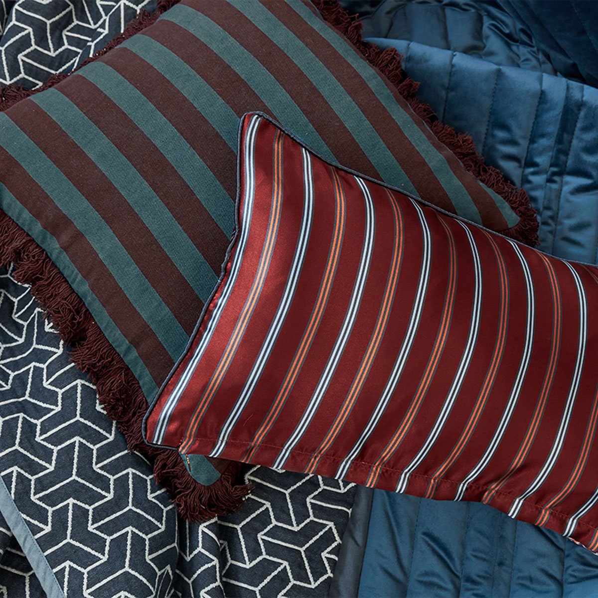 KAAT Amsterdam Meja Red Reversible Oblong Filled Cushion 30cm x 50cm โ image 5
