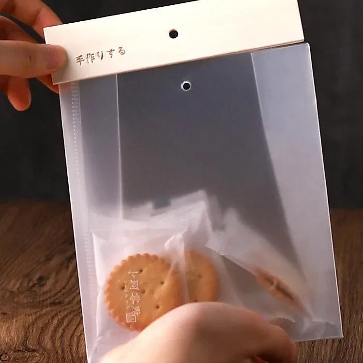 50pcs Transparent Snack Bags Biscuit Candy Bags Resealable Food Packaging - Blue — image 6