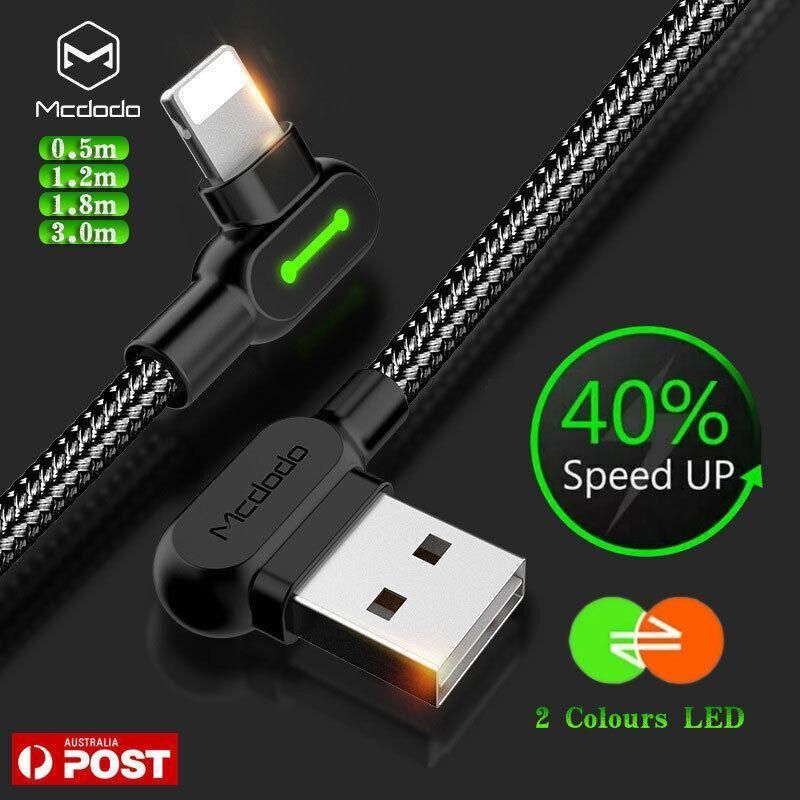 Mcdodo Fast Usb Cable Heavy Duty Charging Syn Charger Iphone 90 Degree Angle - 3m โ image 2