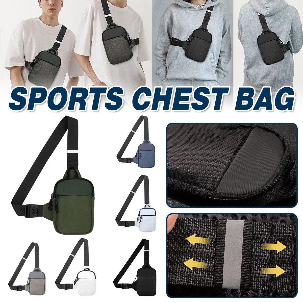Sports Chest Bag Crossbody Backpack Mini Fashion Satchel for Outdoor Travel - Grey — image 2
