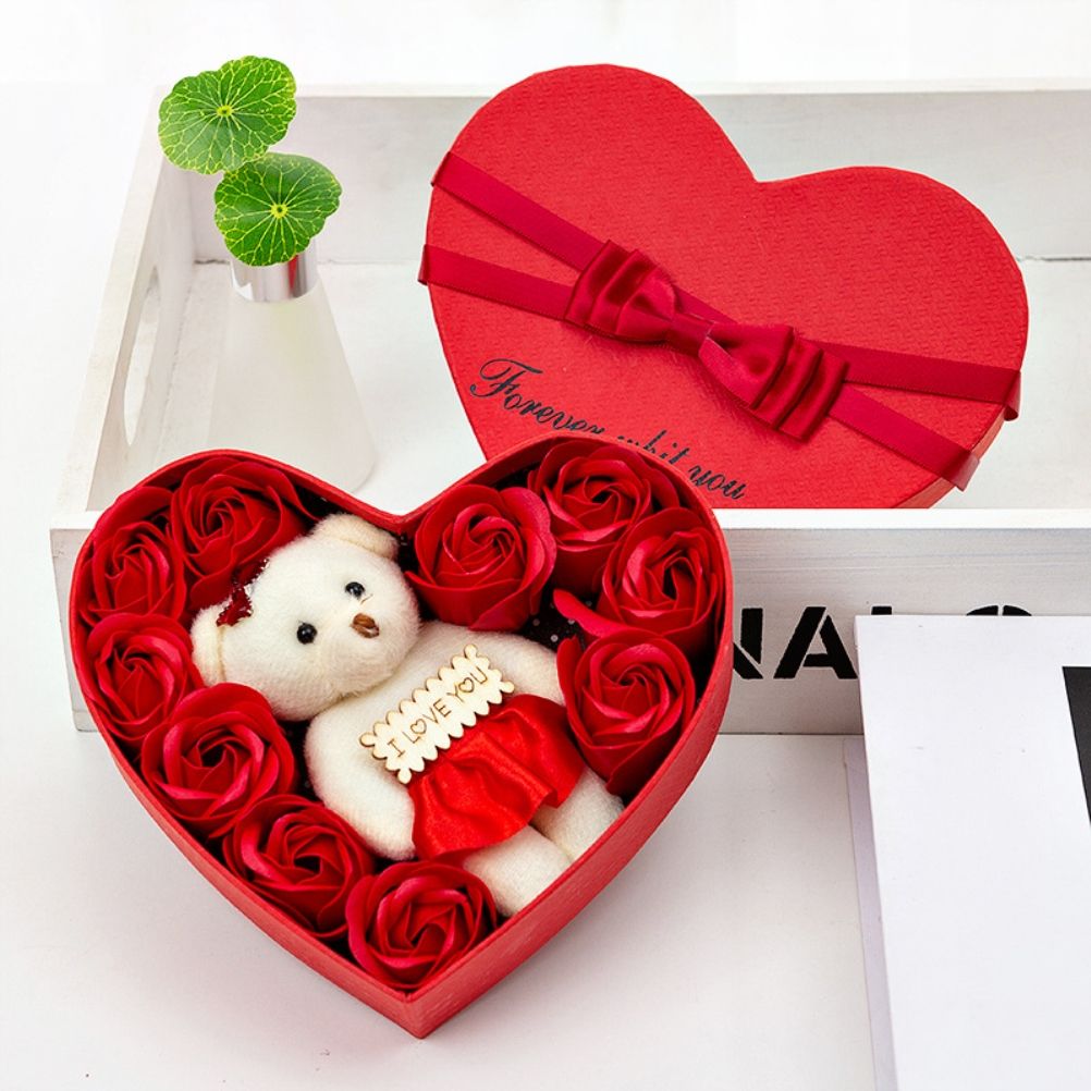 10 Pcs Scented Soap Flower Gift Rose Box Bouquet Festival Gift for Anniversary Birthday Wedding — image 5