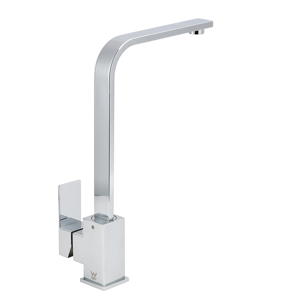 WELS Chrome Square Gooseneck Spout Swivel Laundry Sink Kitchen Mixer Faucet Tap — image 3