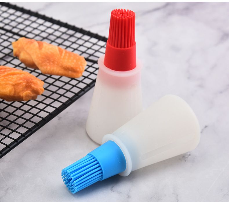 4 pcs Silicone Oil bottle brush, BBQ/Pastry Basting Brushes,Silicone Cooking Grill Barbecue Baking Pastry -Random Color — image 5