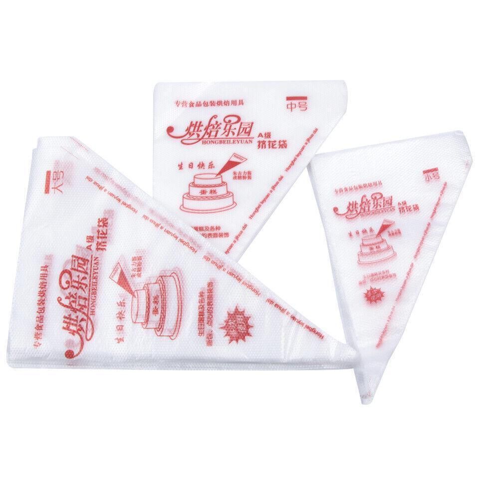 100-200Pcs Disposable Piping Bags For Cake Decor Icing Frosting Piping Nozzles - Yellow (Thick)-Small *100 PCS — image 6