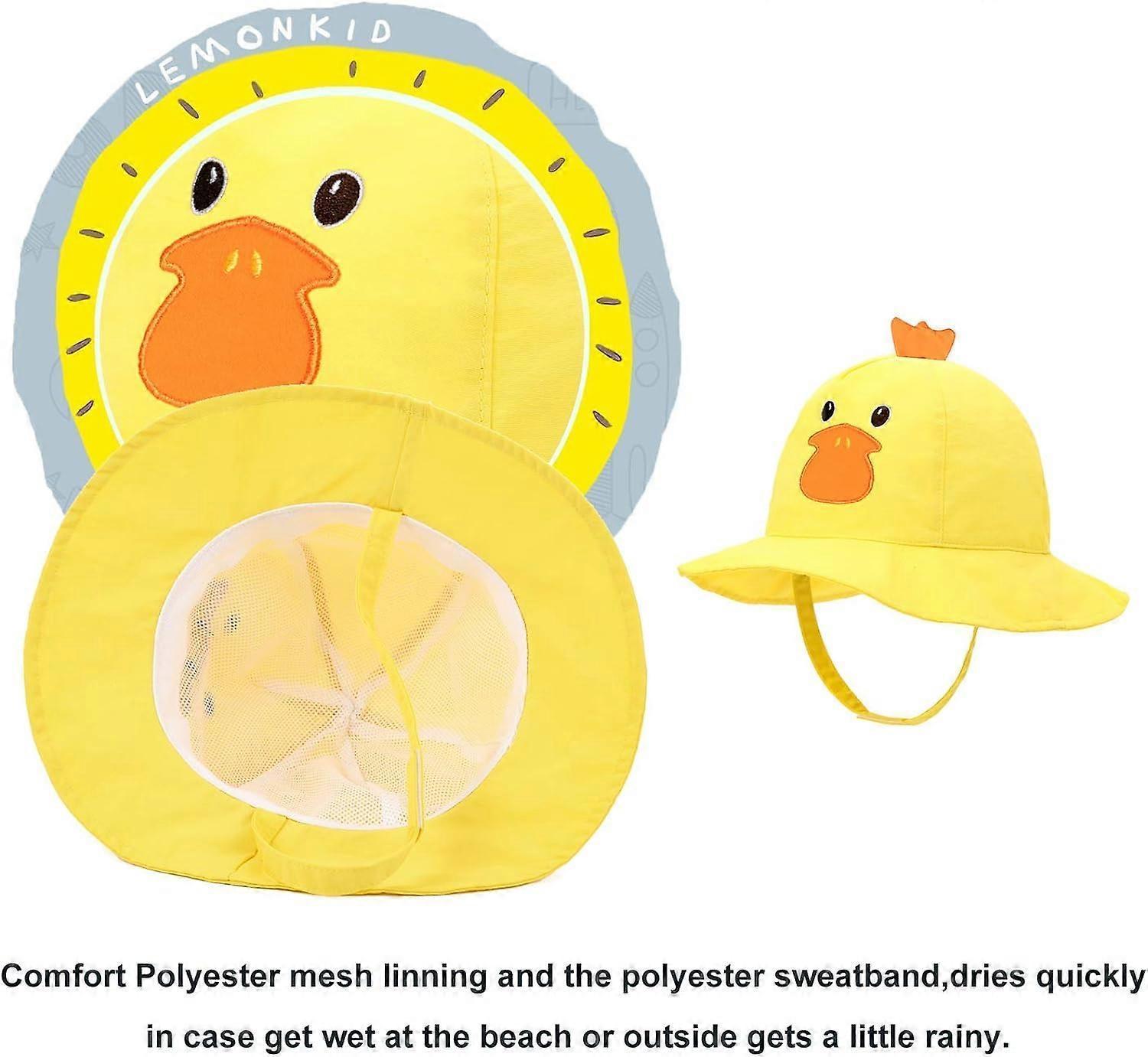 Cotton Animal Babies Bucket babies Sun Hats UPF 50+ Summer Hats Sun Protection for Babies babiess Girls-Yellow 54cm — image 3