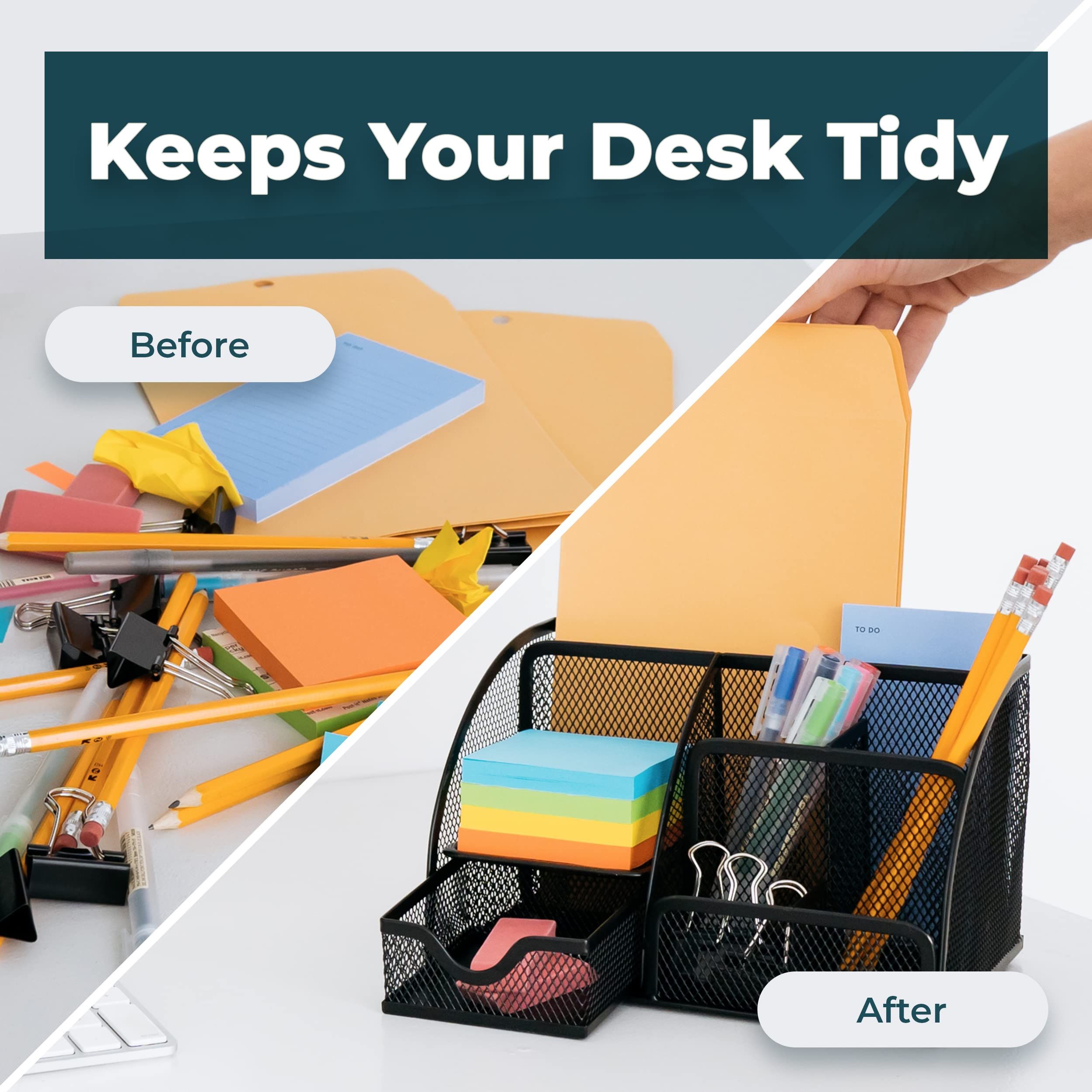 Mesh Desk Organizer Office Supplies Caddy
