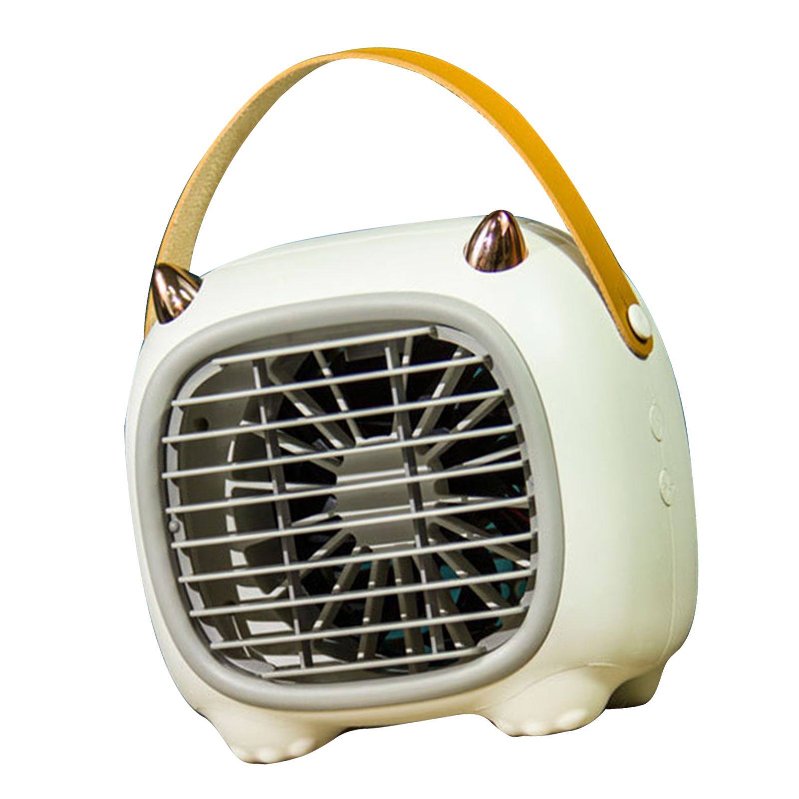USB Desk Fan Mist Spray 3 Speed Modes Soft Handle Cartoon Style Easy Control Small Desk Fan for Family Office School White โ image 4