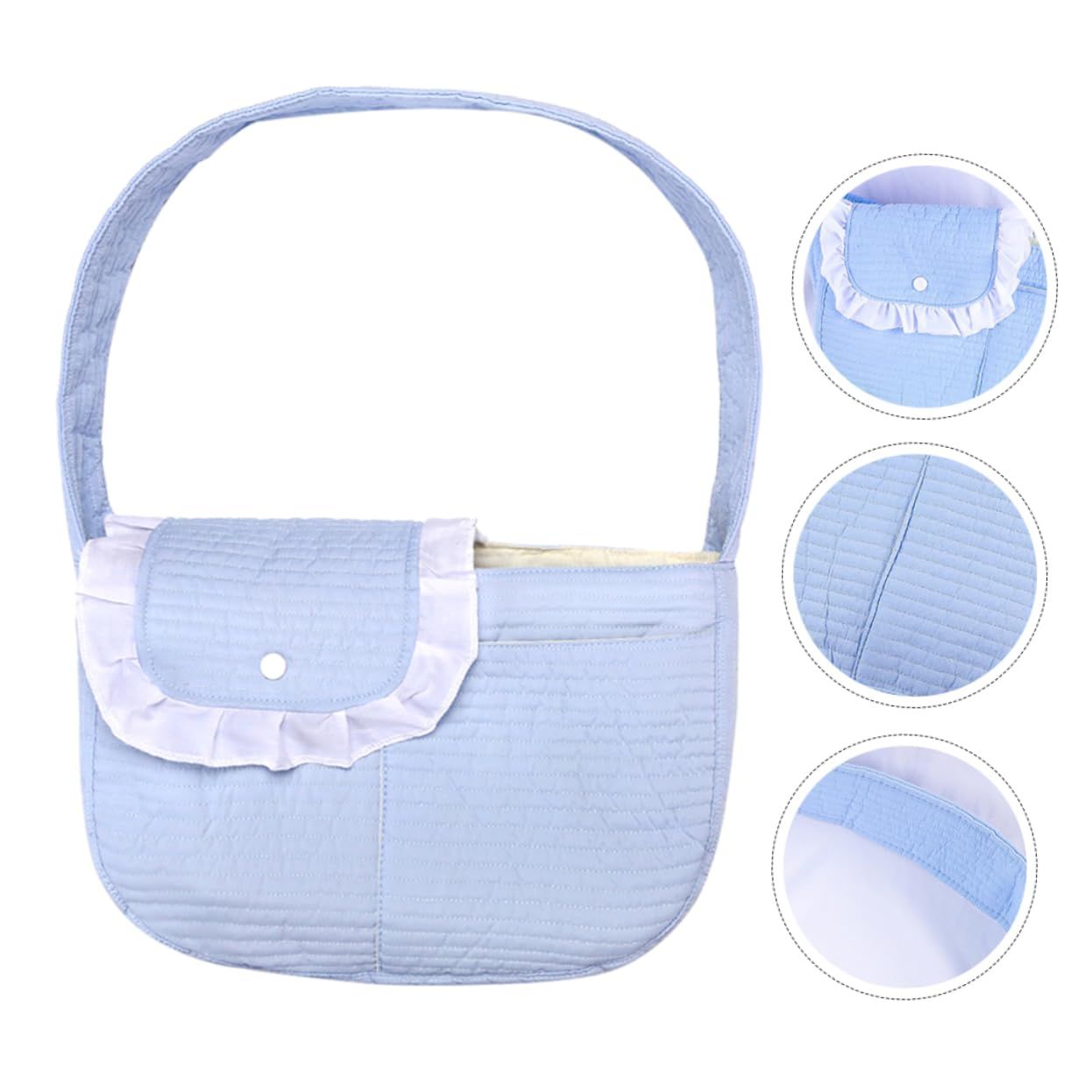 Small Dog Carrier Sling Dog Sling Carrier for Small Dogs Puppies Cats, Big Pouch Safety Leash Pet Sling Carrier for Walking Outdoor Travel (blue, S) — image 3
