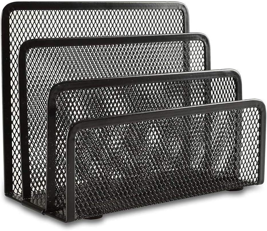 Black Metal Organizer Bins for Bookkeeper - 1 Piece Storage Solution