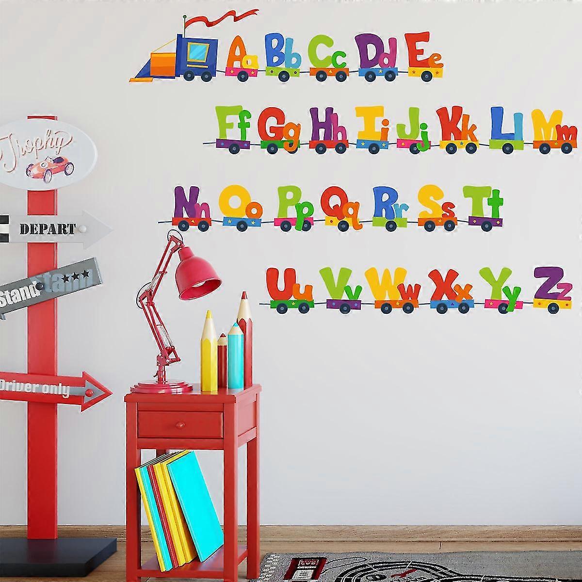 Colorful Animal Alphabet Abc babies Wall Stickers Peel And Stick Decals Removable Nursery Bedroom Living Room Art Murals — image 5