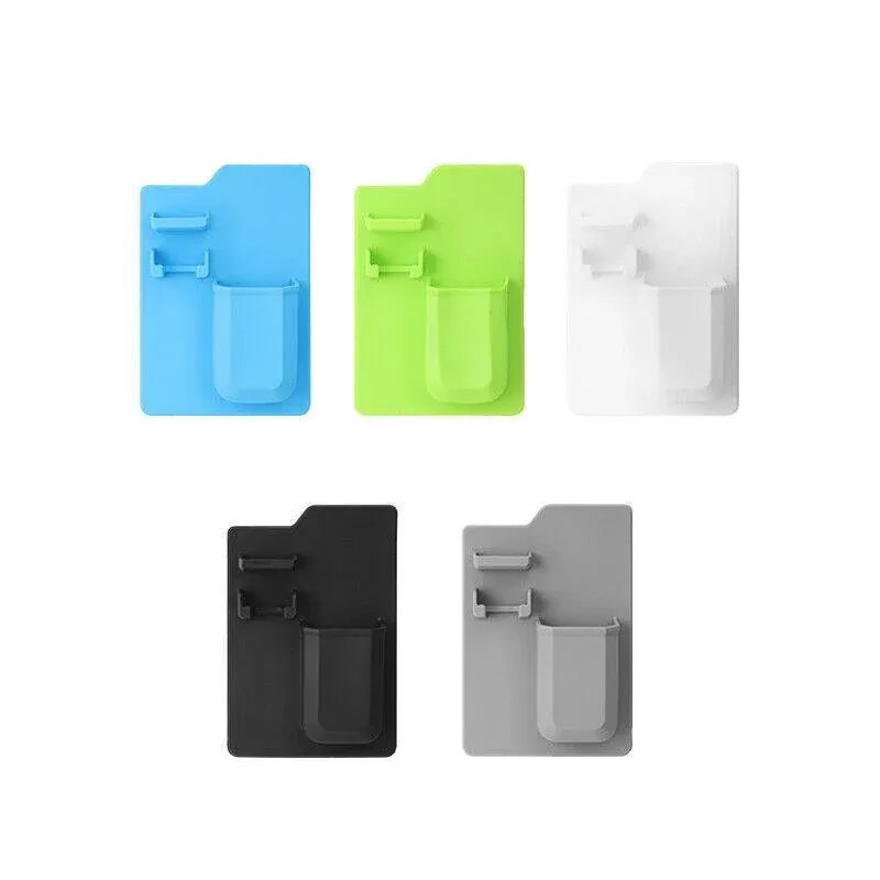Silicone Shower Toothbrush Holder Bathroom Storage Rack for Razor and Toothpaste - Black โ image 3
