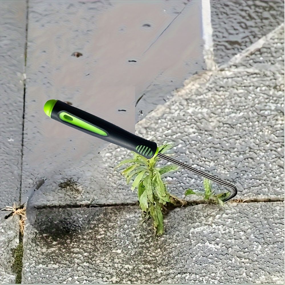 4pcs Heavy-Duty Metal Weed Removal Tool Set - Ergonomic Handles, Durable Steel Prongs - Ideal for Garden, Lawn, And Moss Removal Grass Green — image 2