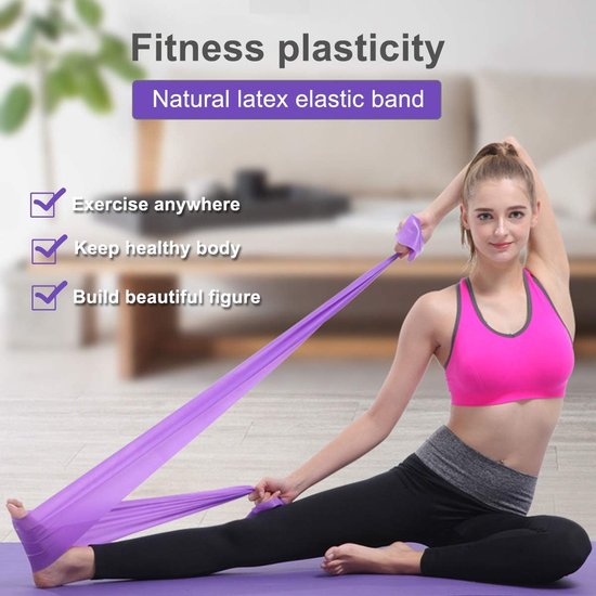 Set of 2 resistance bands - 1.5 m x 15 cm - Stretchable bands for yoga, pilates, strength training, physiotherapy and rehabilitation โ image 5