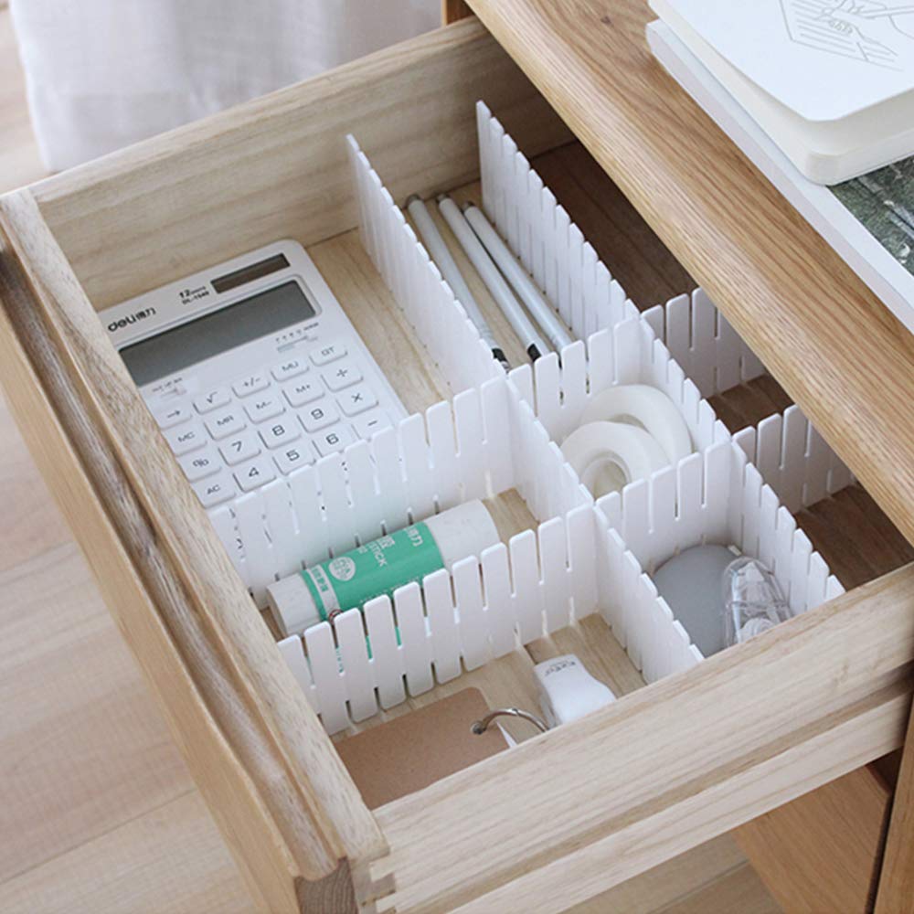 8 Pieces Wall-Mounted Underwear and Sock Organiser with Compartments for Wardrobes, Drawers and Space-Saving Clothing, 47 × 7cm, White — image 6