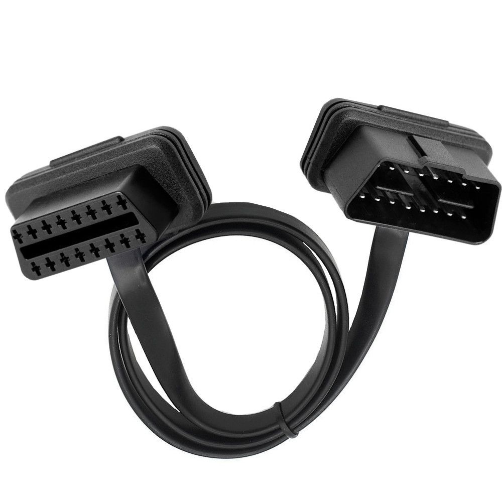 OBD2 male to female extended line OBD elbow flat line surface strip GPS tracking ELM327 automotive testing line 8-core โ image 4