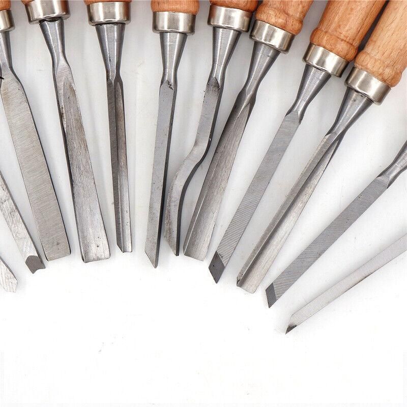 12PCS Wood Carving Chisel Set with Hardwood Handles for Woodturning and DIY — image 5