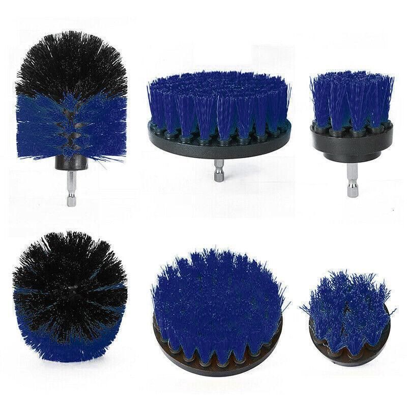 3Pcs Drill Attachment Set Drill Brush Kit Bathroom Carpet Cleaning Tool Scrubber - Yellow โ image 5