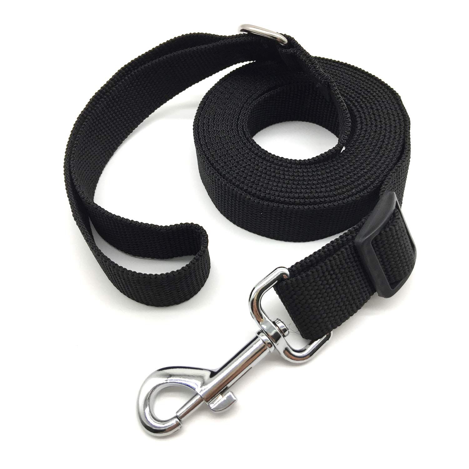 Black Durable Nylon Dog Training Leash, Dog/Puppy Obedience Recall Training Agility Training Leash, Play, Safety (Black) — image 3