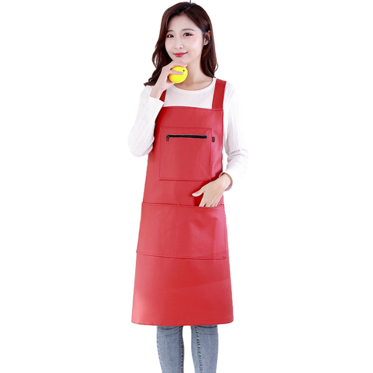 Waterproof Rubber Vinyl Apron - Heavy Duty Model - Stay Dry - Industrial Chemical Resistant Plastic - Leather Apron for Kitchen, Cooking, Dishwashing, Dog