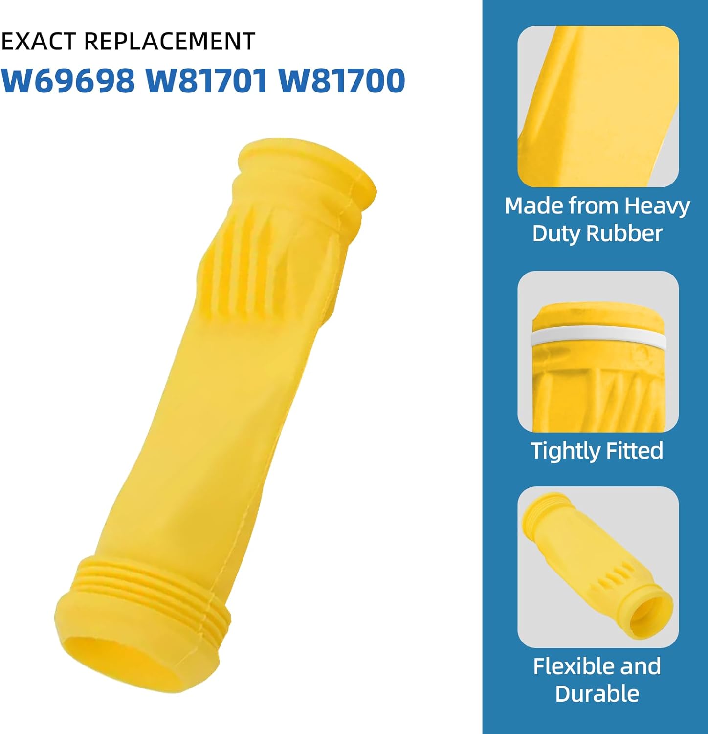 (4-Pack Pool Cleaner Diaphragm Exact Replacement W69698 W81701 W81700 with Retainging Ring W81600 | Compatible with Zodiac G3 G4 Alpha 2 3 - Made from Heavy — image 3