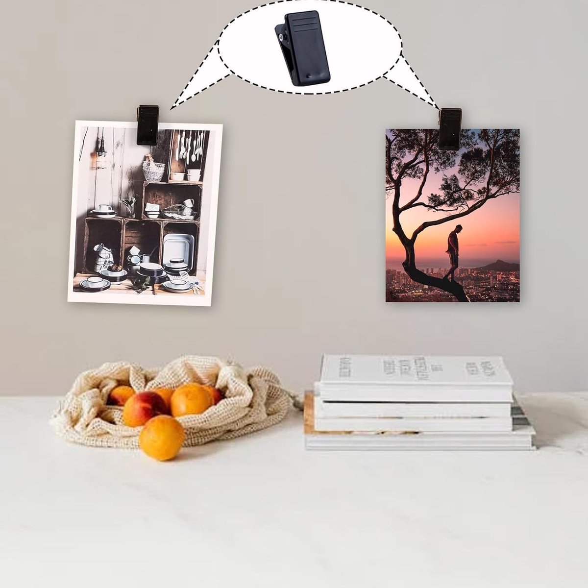 60 pieces - 1.3*2.6 cm - PP clip - self-adhesive spring clips - acrylic glue clips - self-adhesive plastic wall clips - small self-adhesive clip - small size — image 2
