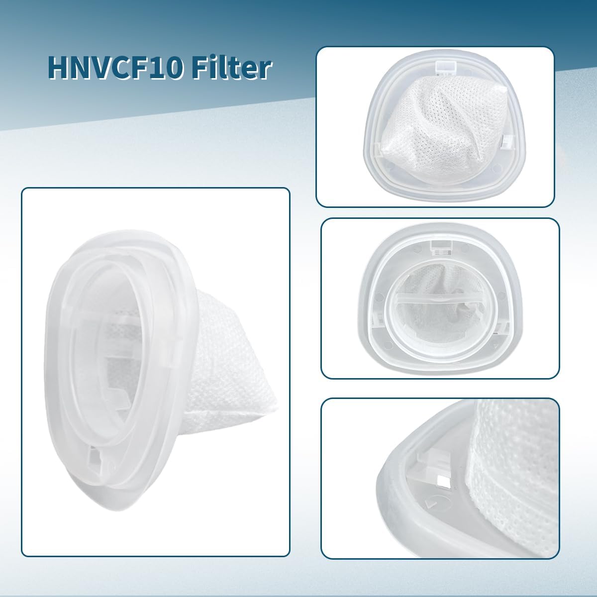 HNVCF10 Filter Replacement for Black and Decker Dustbuster Hand Vacuum HNVC115, HNVC215, HNVC220 Series, 4 Pack — image 6