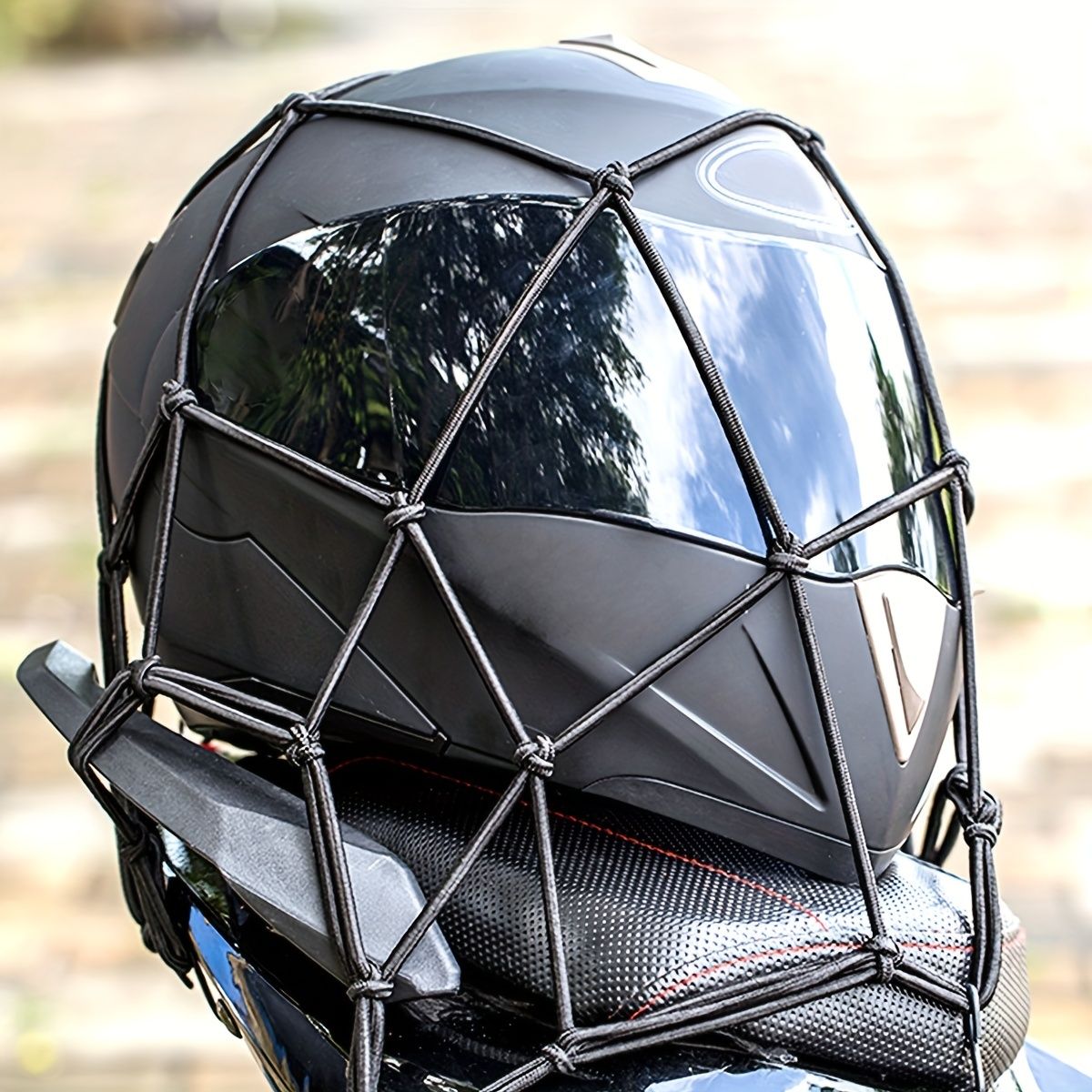 Off-road Vehicle Luggage Net Luggage Rack Elastic Net Pocket Vehicle Trunk Cargo Net Safety Protective Net Black — image 2