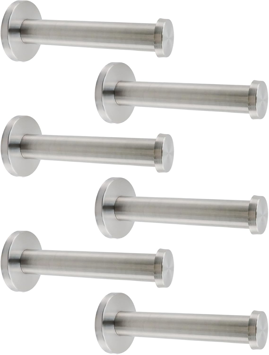 Wall Hooks Heavy Duty Coat Hooks Stainless Steel Clothes Hanger for Hanging Bathroom Towels Handbag Silver 4-inch Length with 16mm Shank Dia - Pack of 6 — image 5