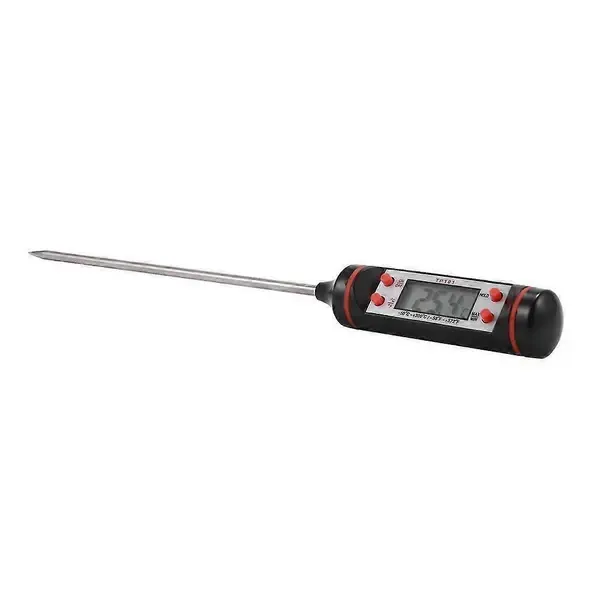 Digital Food Thermometer with Stainless Steel Probe for BBQ Meat, Baking, Coffee, Baby Food and Bath Water, Black — image 3