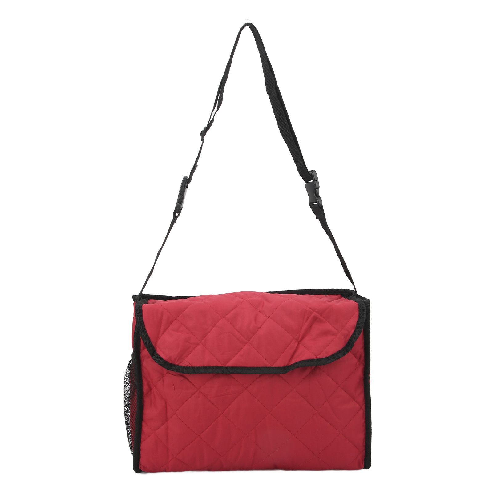 Wheelchair Hanging Storage Bag Quilted Cotton Household Walker Accessories for Scooter Trolley Wine Red โ image 2