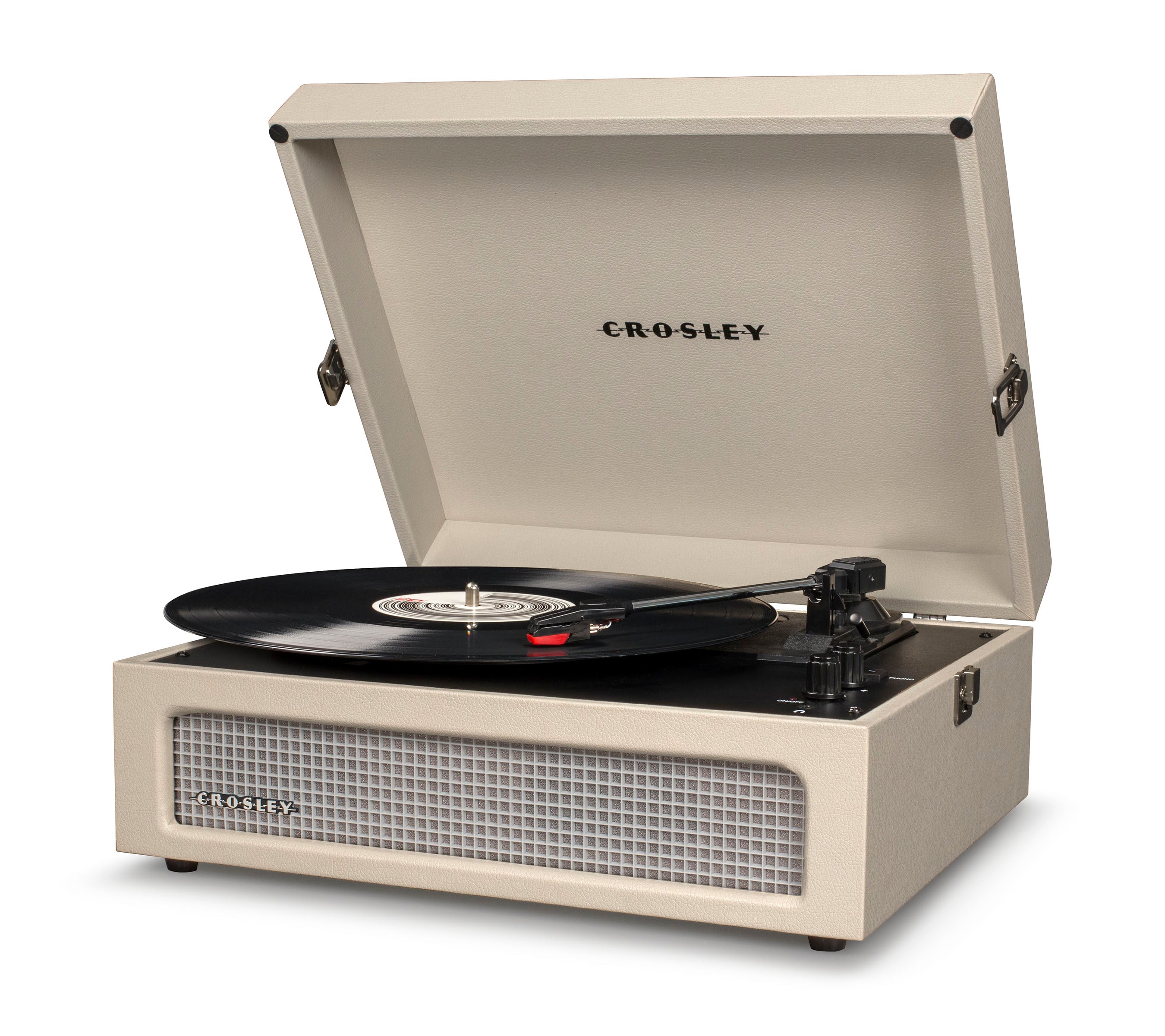 Crosley Voyager Bluetooth Portable Turntable - Dune + Bundled Crosley Record Storage Display Stand — image 4