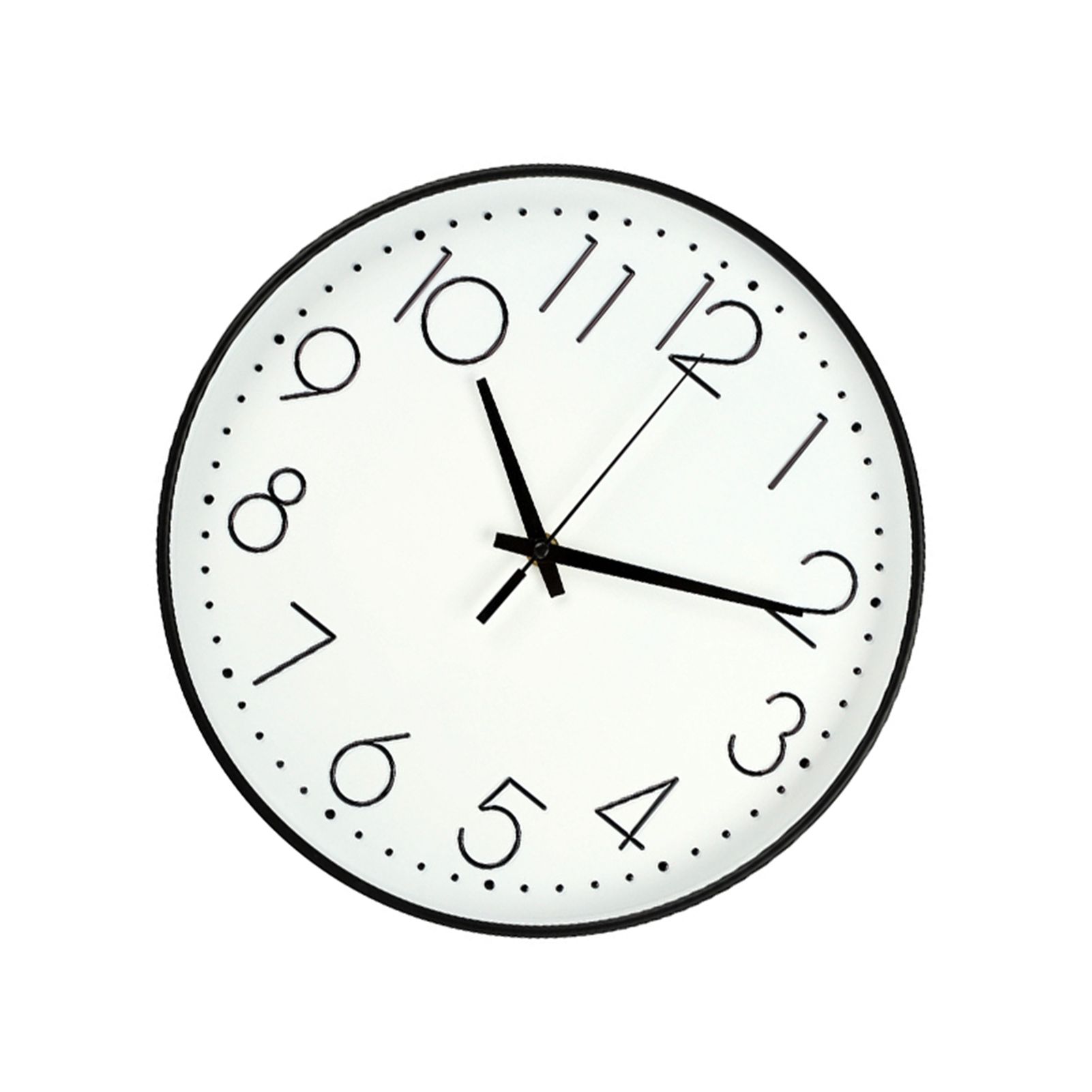 8 Inch Silent Wall Clock Non Ticking Decorative Easy to Read Round Wall Clock for Home Livingroom Black Frame White Bootom Black Word โ image 3
